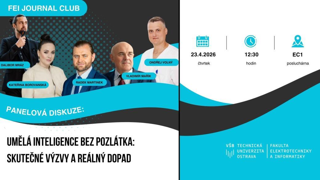 FEI Journal Club: Umělá inteligence bez pozlátka – skutečné výzvy a reálný dopad
