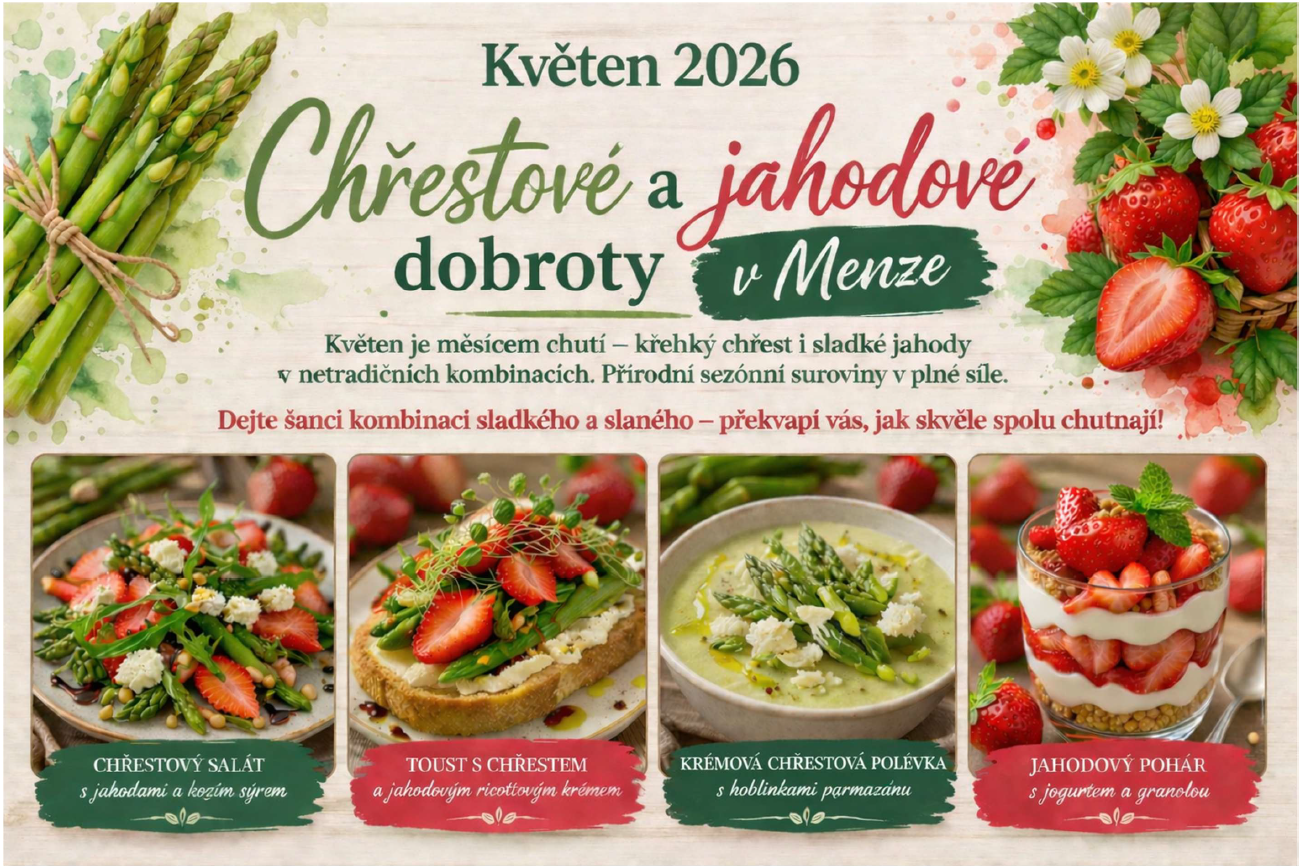 Ochutnejte chřestové a jahodové dobroty v Menze