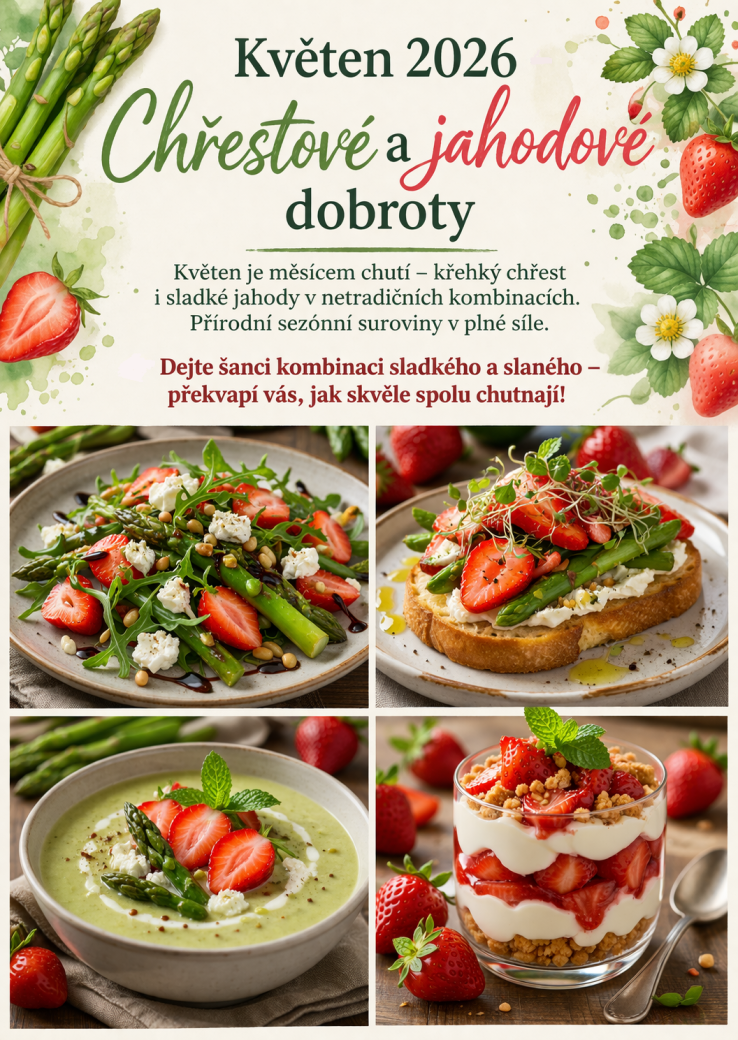 Ochutnejte chřestové a jahodové dobroty v Menze