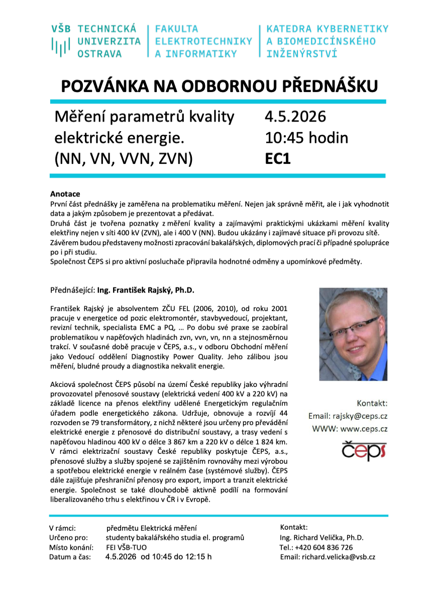 Pozvánka na odbornou přednášku