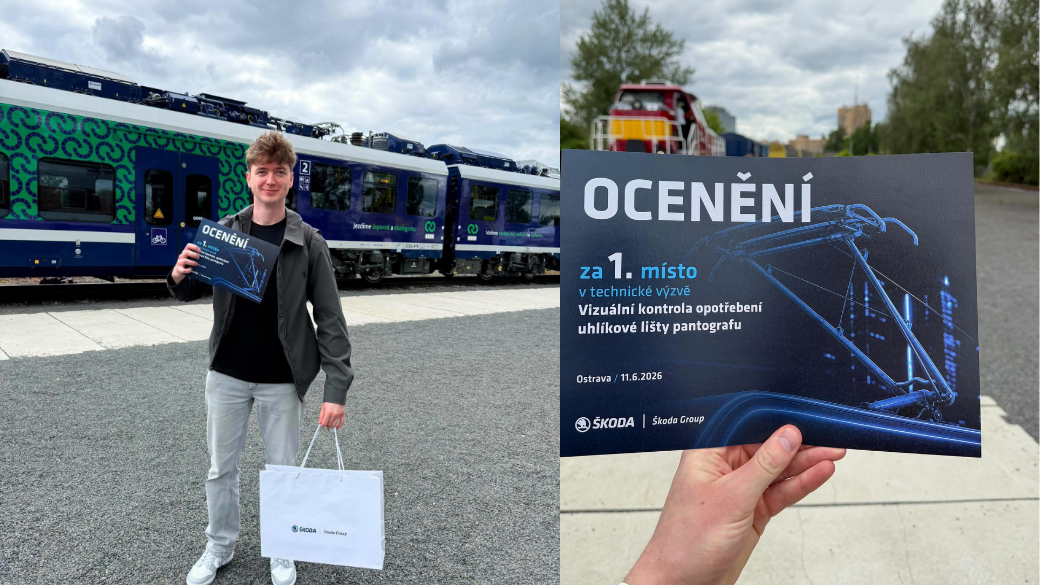 Student Katedry informatiky zvítězil v Technické výzvě Škoda Group na RailDays 2026