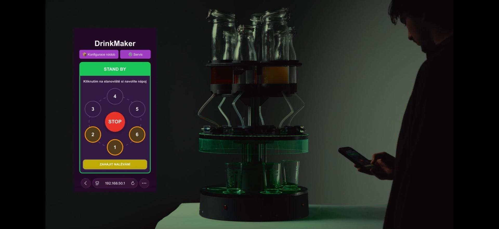 Oceněná diplomová práce: Dalibor Slíva navrhl automatizovaný výrobník nápojů DrinkMaker