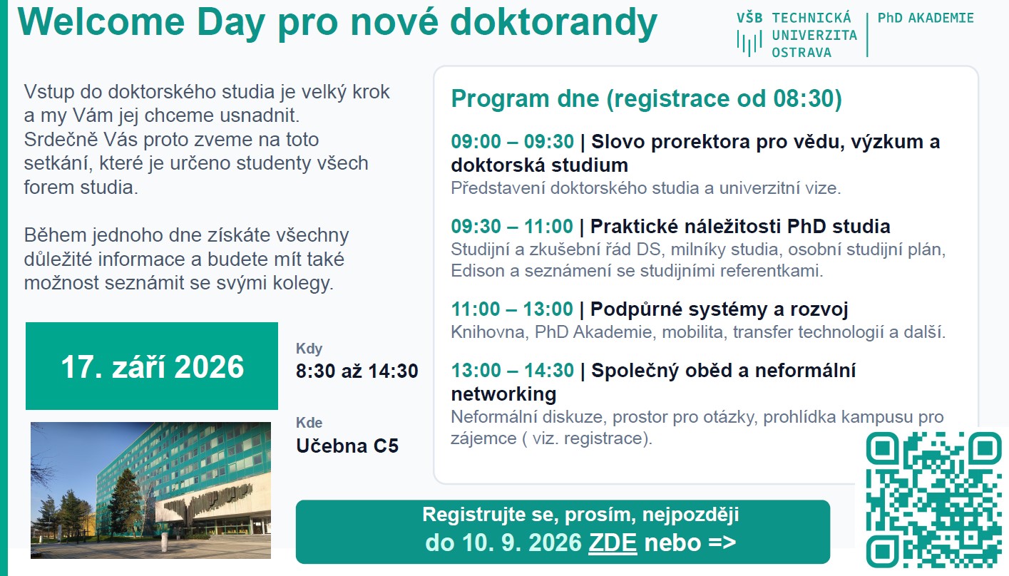 Welcome Day pro nové doktorandy