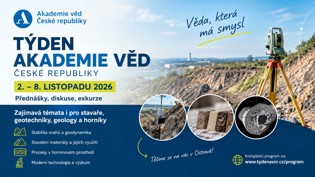 Týden Akademie věd nabídne zajímavá témata i pro stavaře a geotechniky