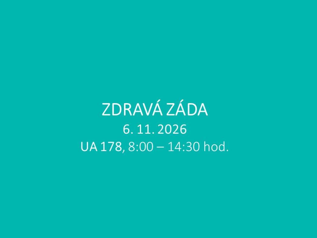 Zdravá záda - praktický seminář